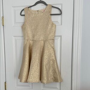 GB Girls Shimmering Gold Formal Dress